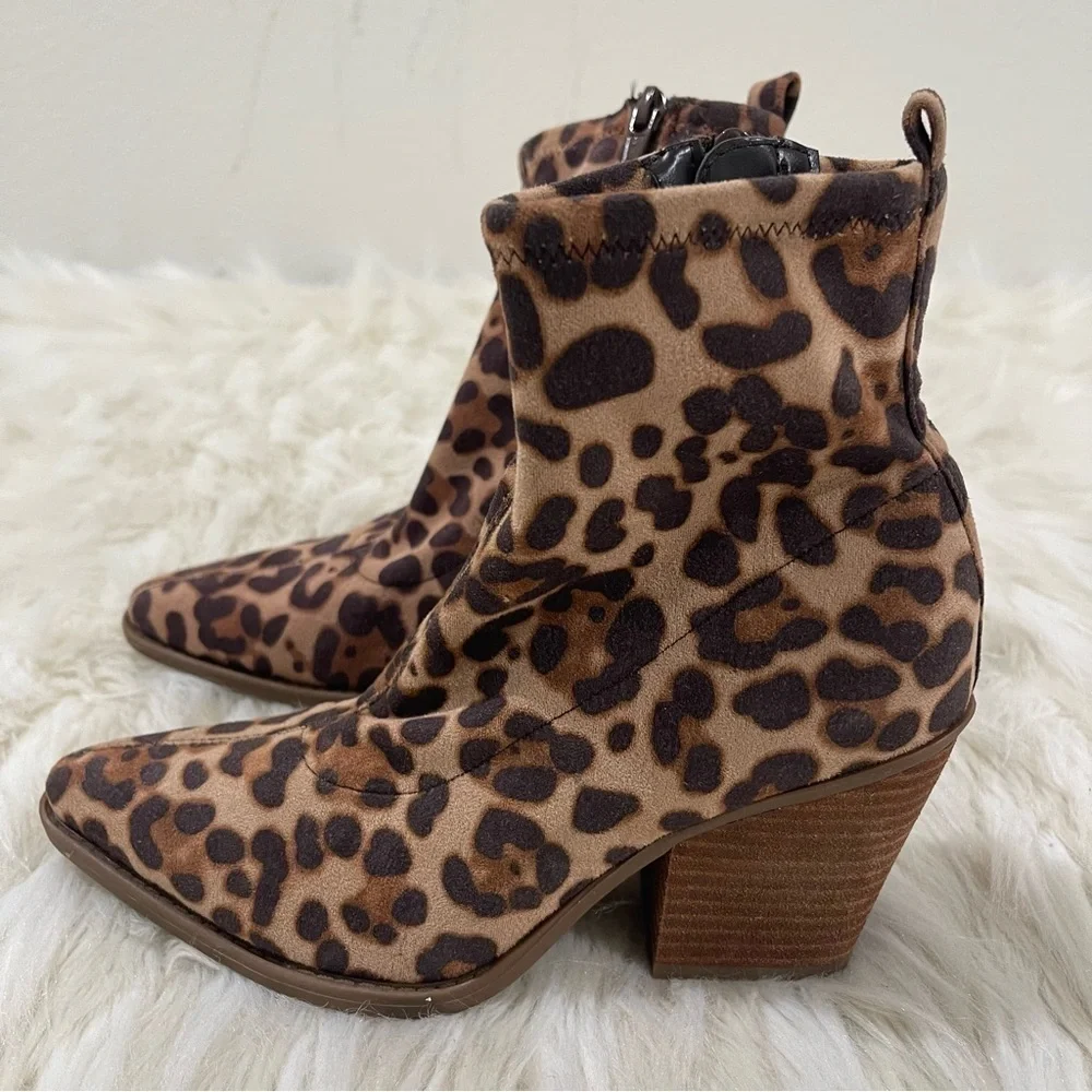 Women’s Soul Naturalizer Melodi Leopard Print Booties Size 6 US! - Picture 8 of 10
